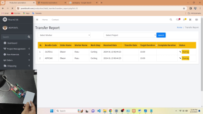 Class Project: Electronic Tracking System (ETS) based automated production tracking software